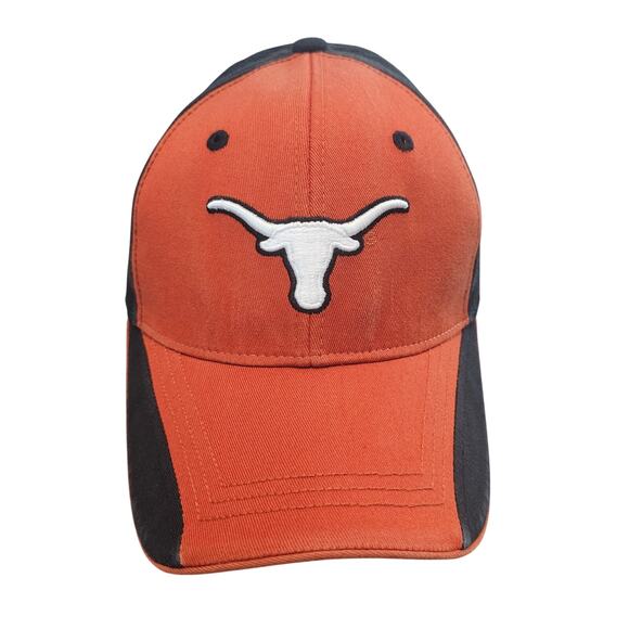 Vintage University of Texas Longhorns Fitted Hat Cap Orange Gray NCAA One Size - Picture 1 of 7